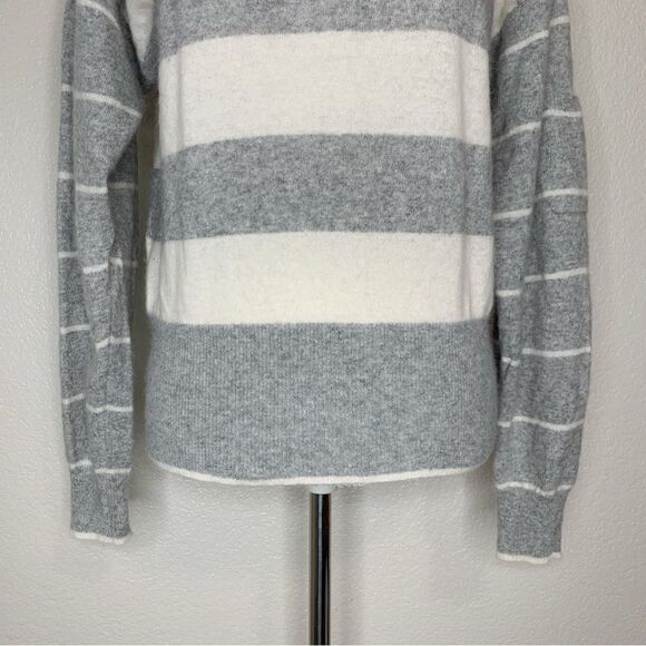 Liz Claiborne Collection Lambswool Angora Rabbit Blend Striped Sweater - Picture 3 of 11